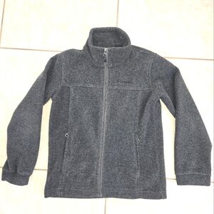 Columbia Childrens Fleece Zip Up Gray Jacket Size Medium 8